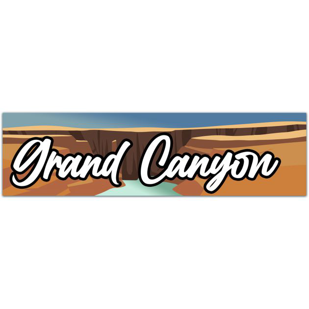 Grand Canyon National Park Sticker | | Bumper Sticker | Water Bottle | Travel | Laptop | Waterproof Bumper Sticker [01975]