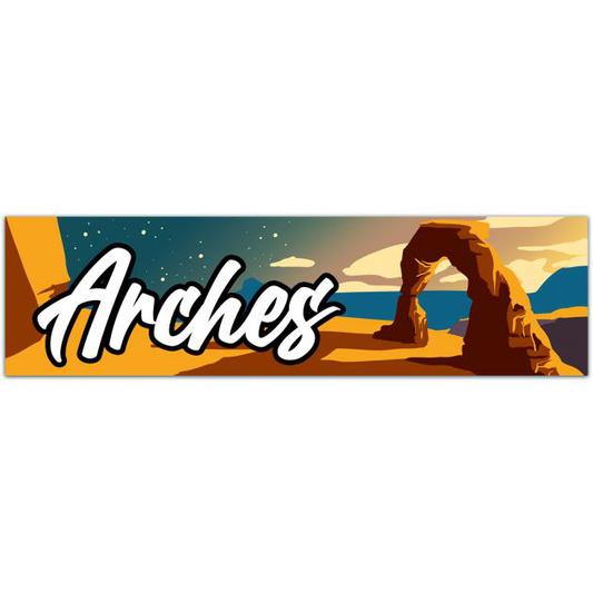 Arches National Park Sticker | | Bumper Sticker | Water Bottle | Travel | Laptop | Waterproof Bumper Sticker [01978]