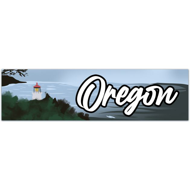 Oregon Retro Vinyl Decal - Weatherproof Bumper Sticker - Retro 70s Sticker - Made In Oregon Bumper Sticker- Boho Art Bumper Sticker [01980]