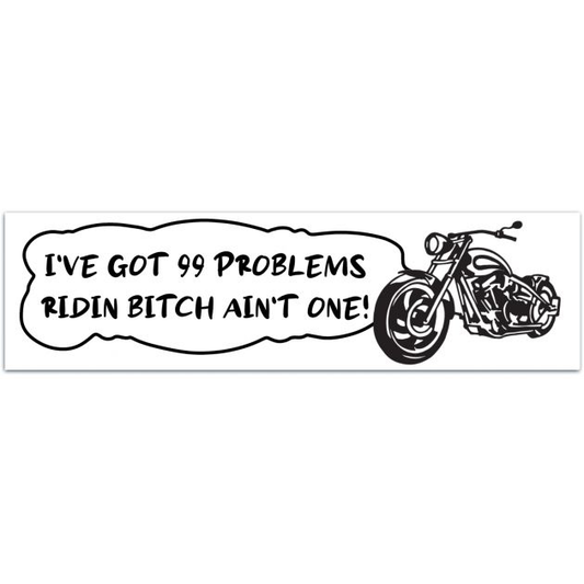 Motorcycle Decal - Biker Decal - Lady Rider Bumper Sticker - Motorcycle Club Design - Female Rider - Motorcycle Awareness Bumper Sticker [02002]