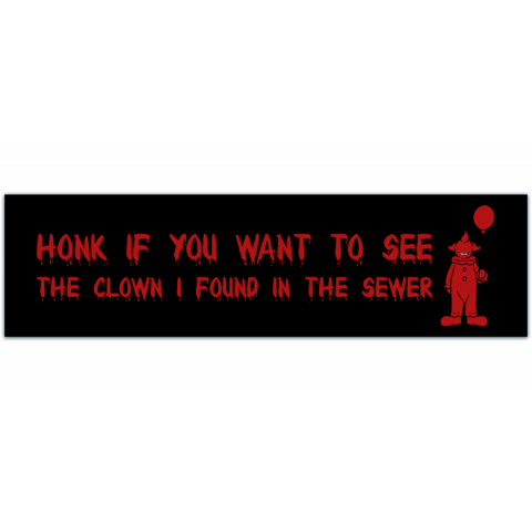 Clowns Bumper Sticker - Funny Bumper Sticker, Gen Z Meme, Car Decal, Vehicle Accessories, Sticker For Car, New Driver Gifts [00201]