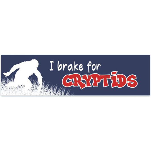 I Brake For Cryptids Bumper Stickers, Cute Bigfoot Spooky Car Accessories, Gen Z Cursed Car Decal, Bumper Sticker Funny, Christmas Gift Bumper Sticker [02011]