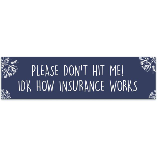 Please Don't Hit Me Car Decal, Funny Car Stickers, Bad Driver Decal, Funny Bumper Sticker, Funny Car Decal, Bad Driver Sticker Bumper Sticker [02013]