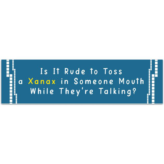 Is It Rude To Toss A ... In Someone's Mouth Sticker, Vinyl Stickers, Meme Sticker, Meme, Funny Sticker, Bumper Sticker Funny, Stickers Bumper Sticker [02016]