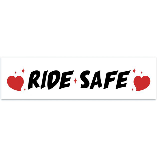 Ride Safe Bikers Decal, Motorcycle Wave 2 Fingers Down Vinyl Decal, Motorcycle Respect Car Window Sticker Bumper Sticker [02033]