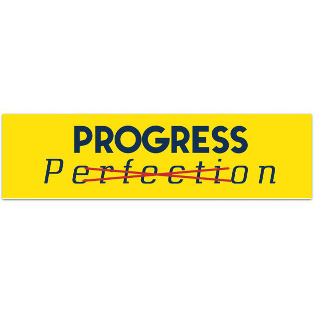 Progress Over Perfection. Inspirational Laptop Decal. Hydroflask, Water Bottle Or Bumper Sticker. Stocking Stuffer, Gift Idea. Bumper Sticker [02045]