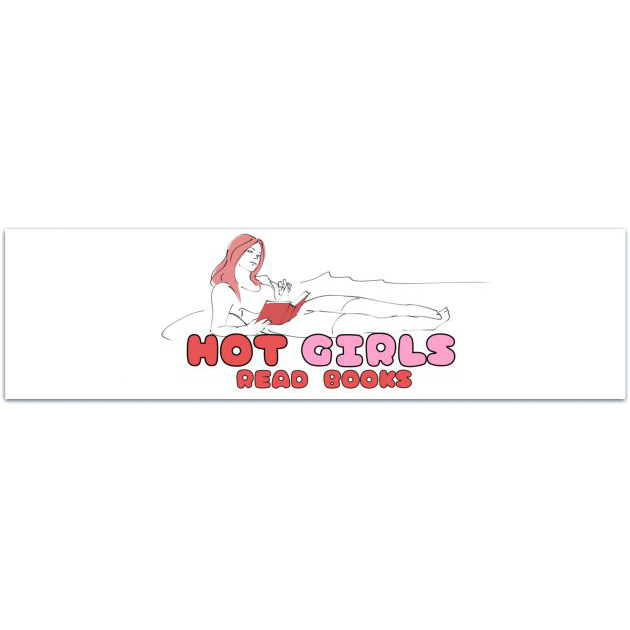 Hot Girls Read Books, Book Sticker, Reader Gift, Bookworm Stickers, EReader Accessories, Book Lover Gift, Booktok, Bibliophile Bumper Sticker [02083]