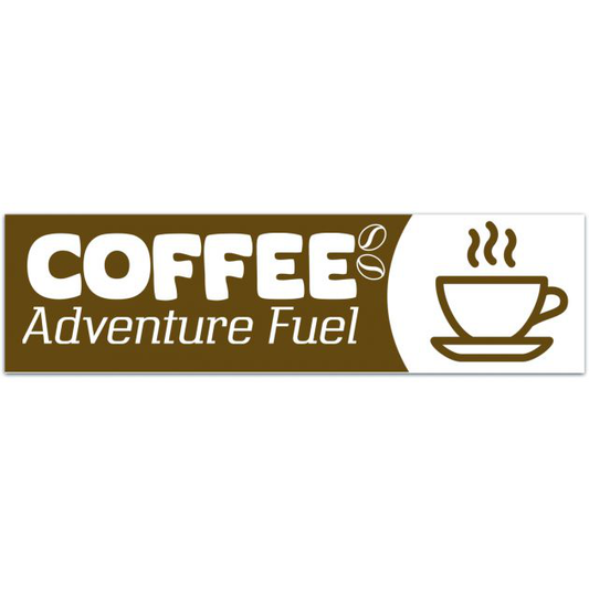 Coffee Adventure Fuel Vinyl Decal | Water Bottle Decal | Car Window Decal | Laptop Decal Bumper Sticker [02109]