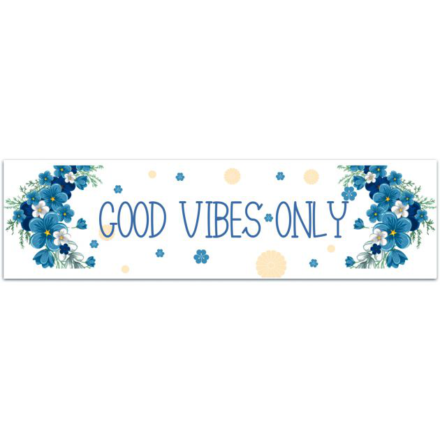 Good Vibes Only Vinyl Decal | Water Bottle Decal | Car Window Decal | Laptop Decal Bumper Sticker [02125]