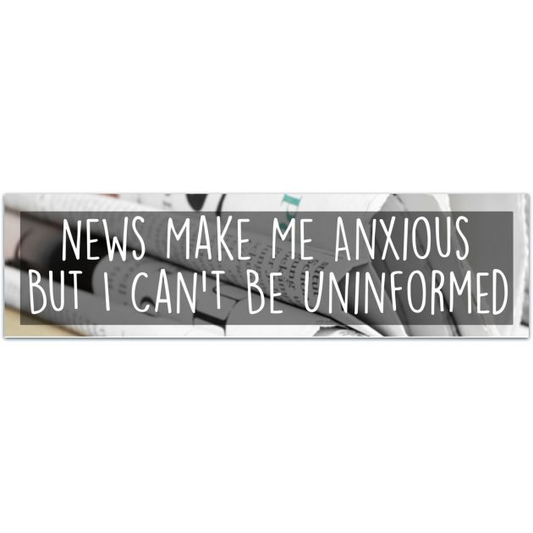 News Anxiety Possum Sticker Bumper Sticker [02139]