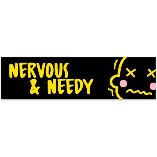 Nervous Sticker Bumper Sticker [02141]