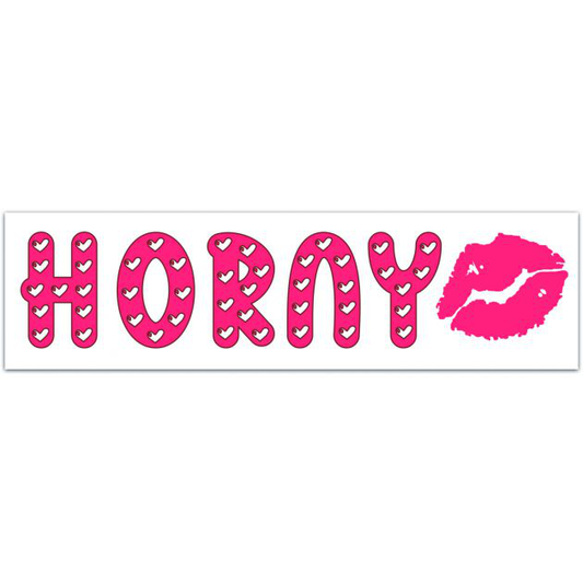 Horny Toad " Horny" - Desert Lizard, Funny Reptile, Southwest, Herp Vinyl Decal, Bumper Sticker For Cars, Laptops Bumper Sticker [02145]