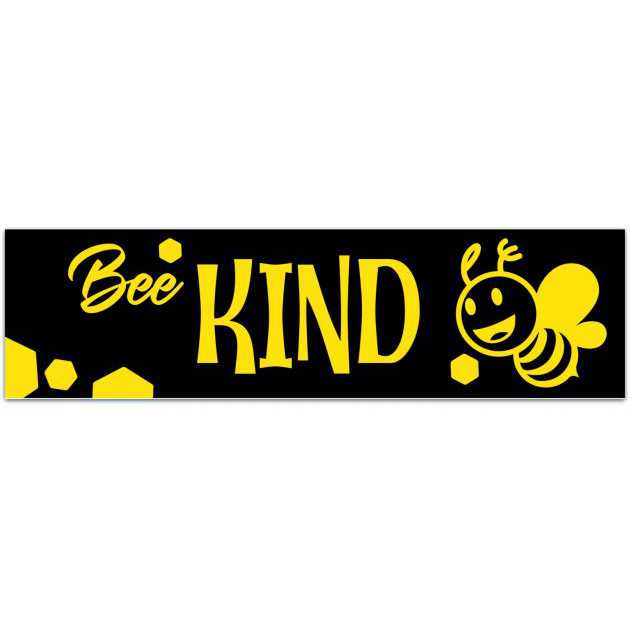 Bee Decal, Bee Kind - Cute Fat Bee, Garden Insect, Bug, Apiary Vinyl Decal, Bumper Sticker For Cars, Laptops Bumper Sticker [02158]