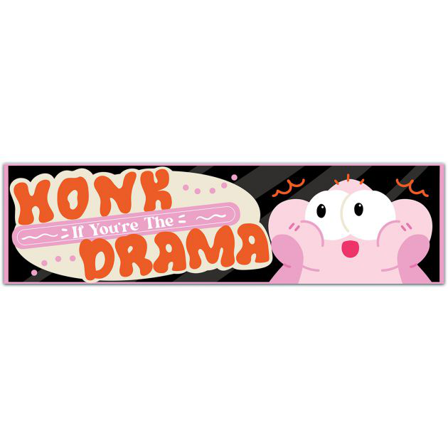 Honk If You're The Drama Bumper Sticker | Womens Gifts Accessories | Gen Z Stickers Pack Set | Funny Animal GooseVintage | Car Vinyl Decals Bumper Sticker [02171]