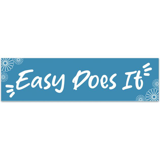 Easy Does It- Rad Red Stickers - 70s 80s Stickers Bumper Sticker [02176]