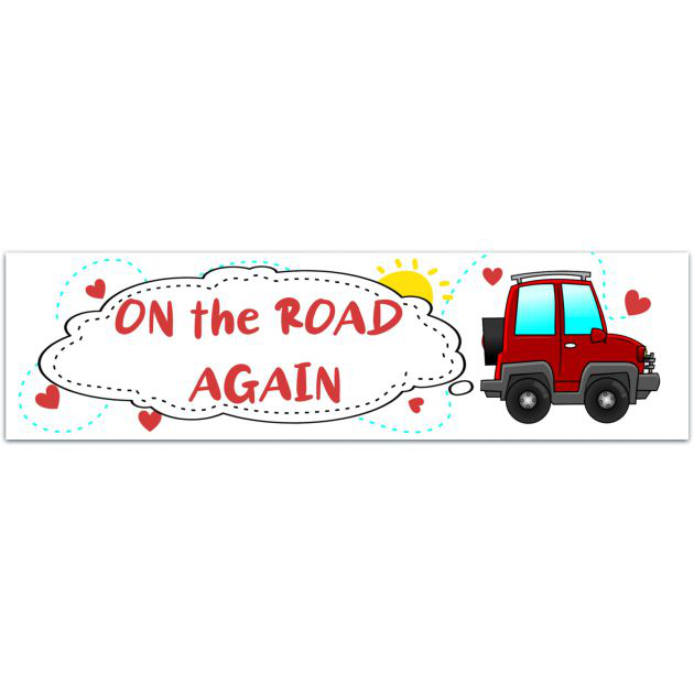 Pop Up Camper Sticker | Laptop Sticker | Sticker Collector | Vinyl Decal | Water Bottle | Travel | Camping | On The Road Again Bumper Sticker [02182]