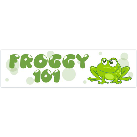 Froggy 101 Sticker Decal - The Office [ From The US] Dwight Schrute Michael Scott False Laptop Bumper Sticker Holiday Bumper Sticker [02192]