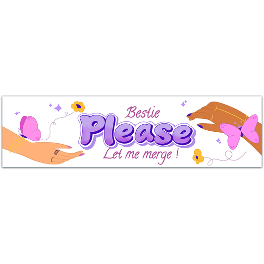 Please Let Me Merge Before I Start Crying Decal/Funny Bumper Sticker/New Driver Gift / [02203]