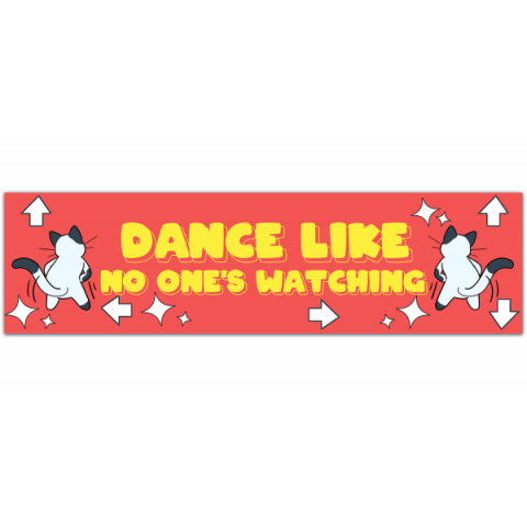 Funny Bumper Sticker Dancing Dogs Meme Bumper Sticker Decal [00236]