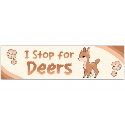 Deer Bumper Sticker, Deer Sticker, Stickers For Car, Bumper Stickers, Waterproof Stickers, Stickers [00242]