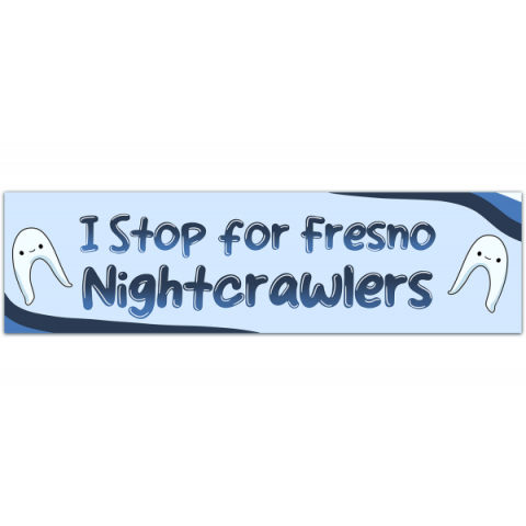 Fresno Nightcrawlers Bumper Sticker, Fresno Nightcrawler Sticker, Stickers For Car, Cryptids [00249]