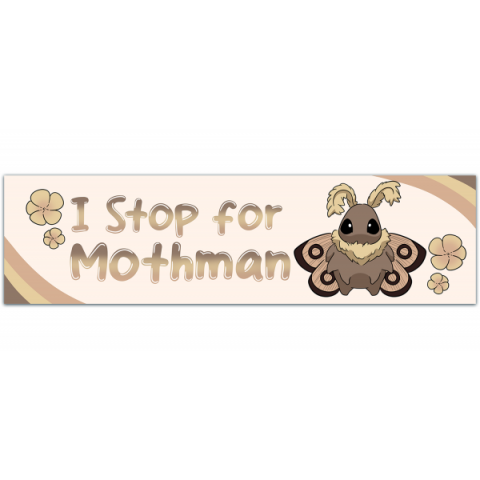 For Mothman Bumper Sticker, Cryptid Bumper Sticker, Stickers For Car, Cryptids [00251]