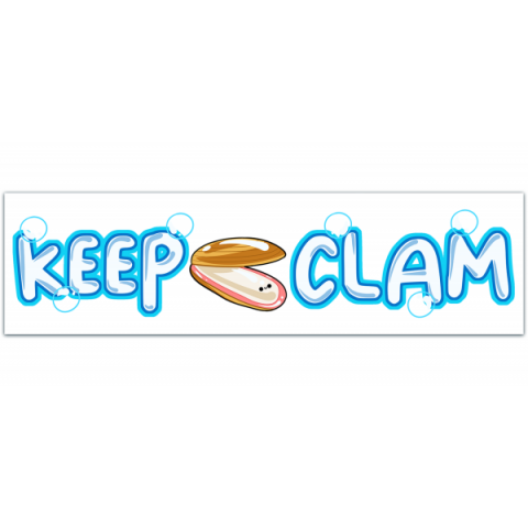 Keep Clam Vinyl Sticker [00266]