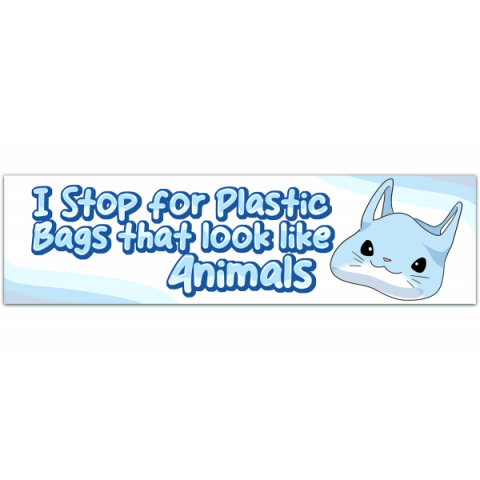 Plastic Bags That Look Like Animals Bumper Sticker, Funny Sticker, Stickers For Car, Bumper Stickers [00279]