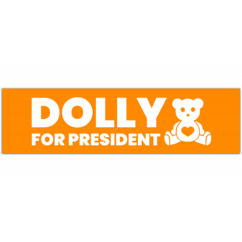 Dolly for President, Funny Stickers, Bumper Stickers [00308]