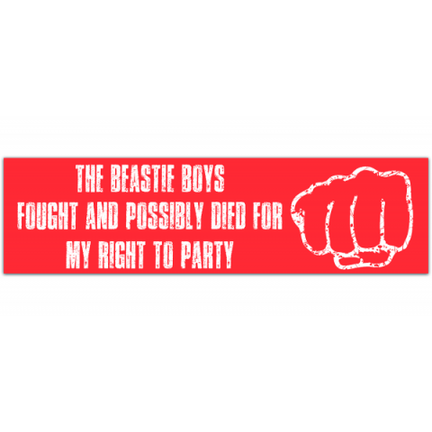 Fought and possibly DIED Bumper Sticker - Funny - Vintage Style Vinyl Decal 90s [00339]