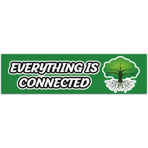 Environmental Bumper Sticker - Everything is Connected - Bumper Sticker/Decal [00388]