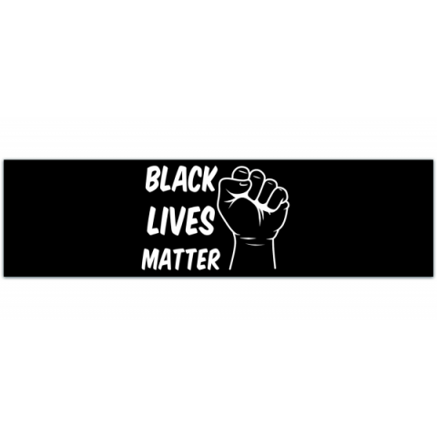 Black Lives Matter Bumper Sticker Protective Gloss Layer // Social Justice Display // BLM Car Decal [00389]