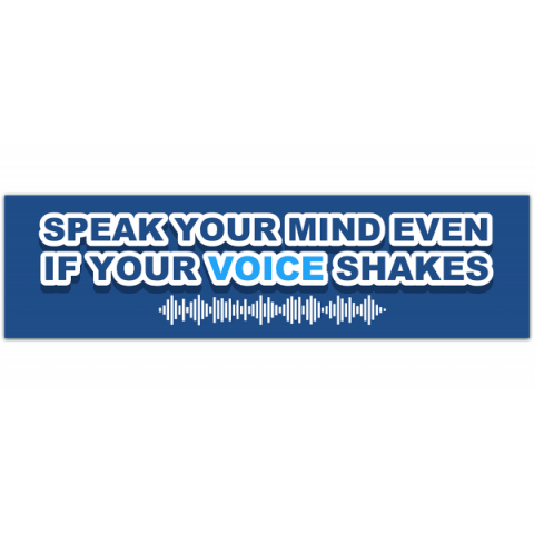 Bumper Sticker, Feminist Sticker, RBG Decal, Women's Rights, Political Sticker, Speak Your Mind Even If Your Voice Shakes, Women Power [00395]