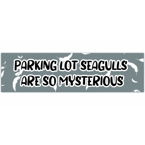 Parking lot seagulls are so mysterious original bumper sticker [00409]