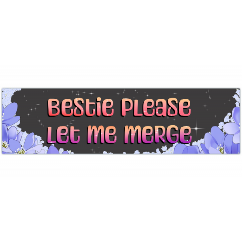 Please Let Me Merge Before I Start Crying Bumper Sticker/Funny Bumper Sticker/New Driver Gift / [00464]