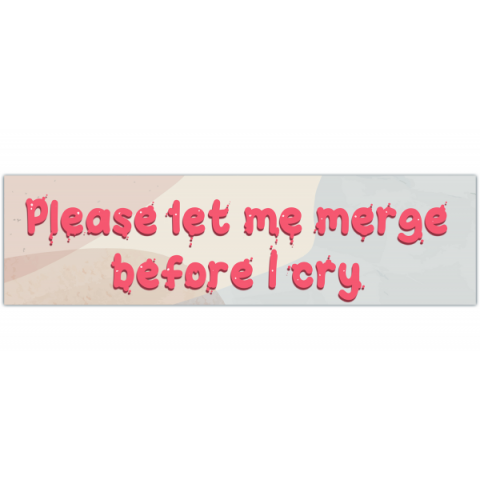 Please Let Me Merge Before I Cry Car Bumper Sticker, Cute Car Sticker, Vinyl Sticker, Bumper Sticker [00474]