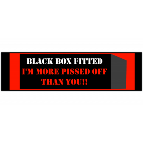 BLACK BOX FITTED Funny Car Sticker Decal Vinyl Young Driver Bumper Sticker[00498]