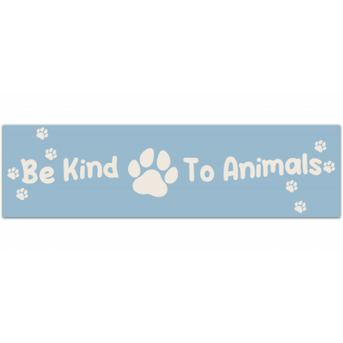 be kind to animals bumper sticker vinyl decal [00534]