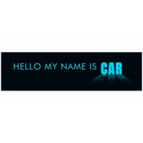 Hello my name is car gen z bumper sticker, weird vinyl sticker for cars funny genz bumper stickers for Spellcast Studio [00556]