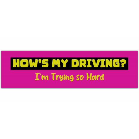 How's my driving gen z bumper sticker, bad driver vinyl sticker for cars, funny genz bumper stickers [00557]