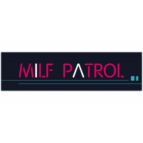 Milf Patrol Bumper Sticker | Original Fade and Weather Resistant Vinyl Sticker | milf life retro funny rainbow gag gift car decal Milf love [00562]