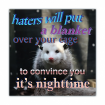 Haters Will Put Blanket Over Your Cage, To Convince It's Nigthttime - Opossum - Funny [00610]