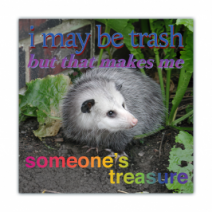 I May Be Trash But That Makes Me, Someone's Treasure - Opossum/Possum - Funny Bumper Stickers [00615]