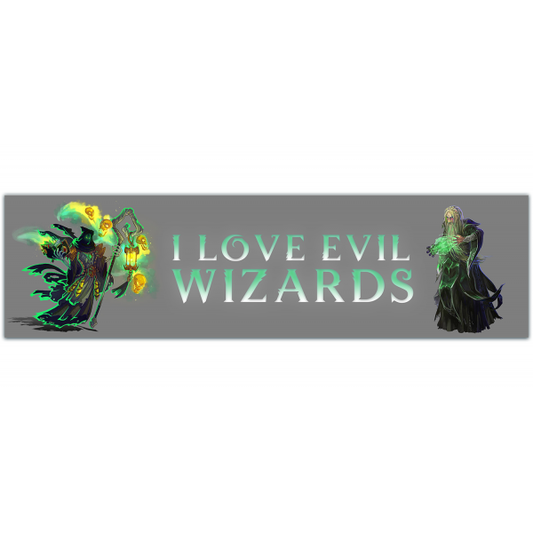 I Love Evil Wizards Funny Bumper Sticker Weatherproof Gift Fantasy Fairy Aesthetic Car Sticker [00063]