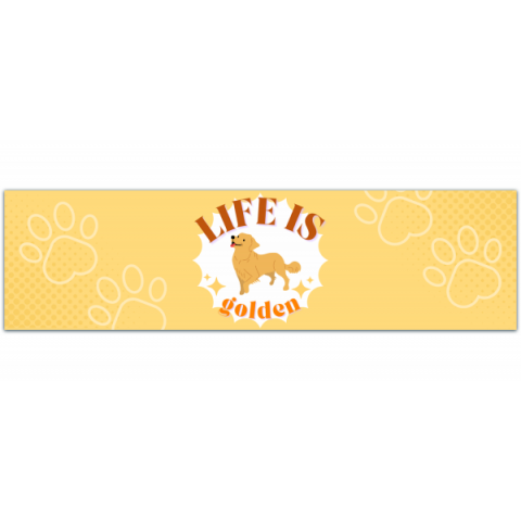 Life Is Golden Car Decal Sticker, Golden Retriever, Tumbler Sticker, Bumper Sticker, Laptop Sticker [00824]