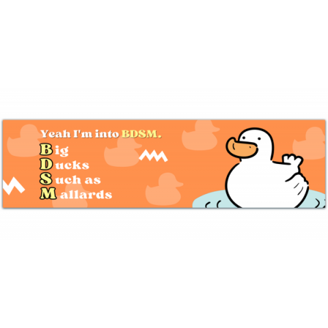 Big Ducks Such as Mallards Bumper Sticker | Mallard Sticker | Duck Sticker | Goose Sticker | Sticker for Laptop | Funny Sticker [00835]