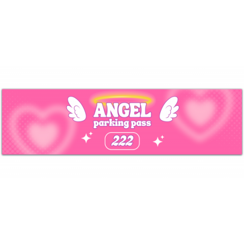 Angel Numbers Parking Pass 222 Bumper Sticker [00854]