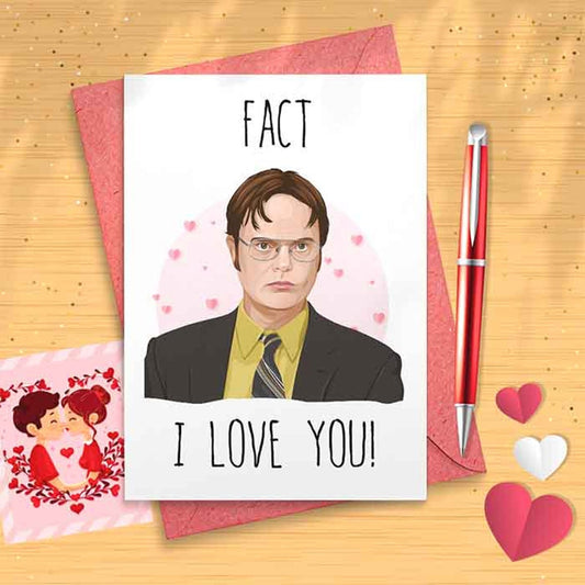 Dwight Father's Day, Card for Husband, Valentine Card, Funny Greeting Card, Love You Card, Gift for Husband [00129]