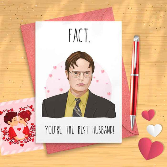 Dwight Father's Day, Card for Husband, Valentine Card, Funny Greeting Card, Love You Card, Gift for Husband [00225]