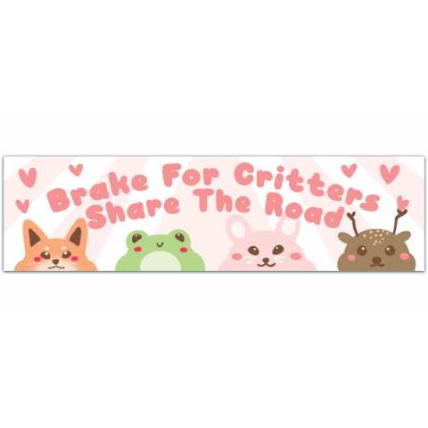 i brake for critters sticker Bumper sticker vinyl waterproof decal car laptop wall window bumper sticker[00969]